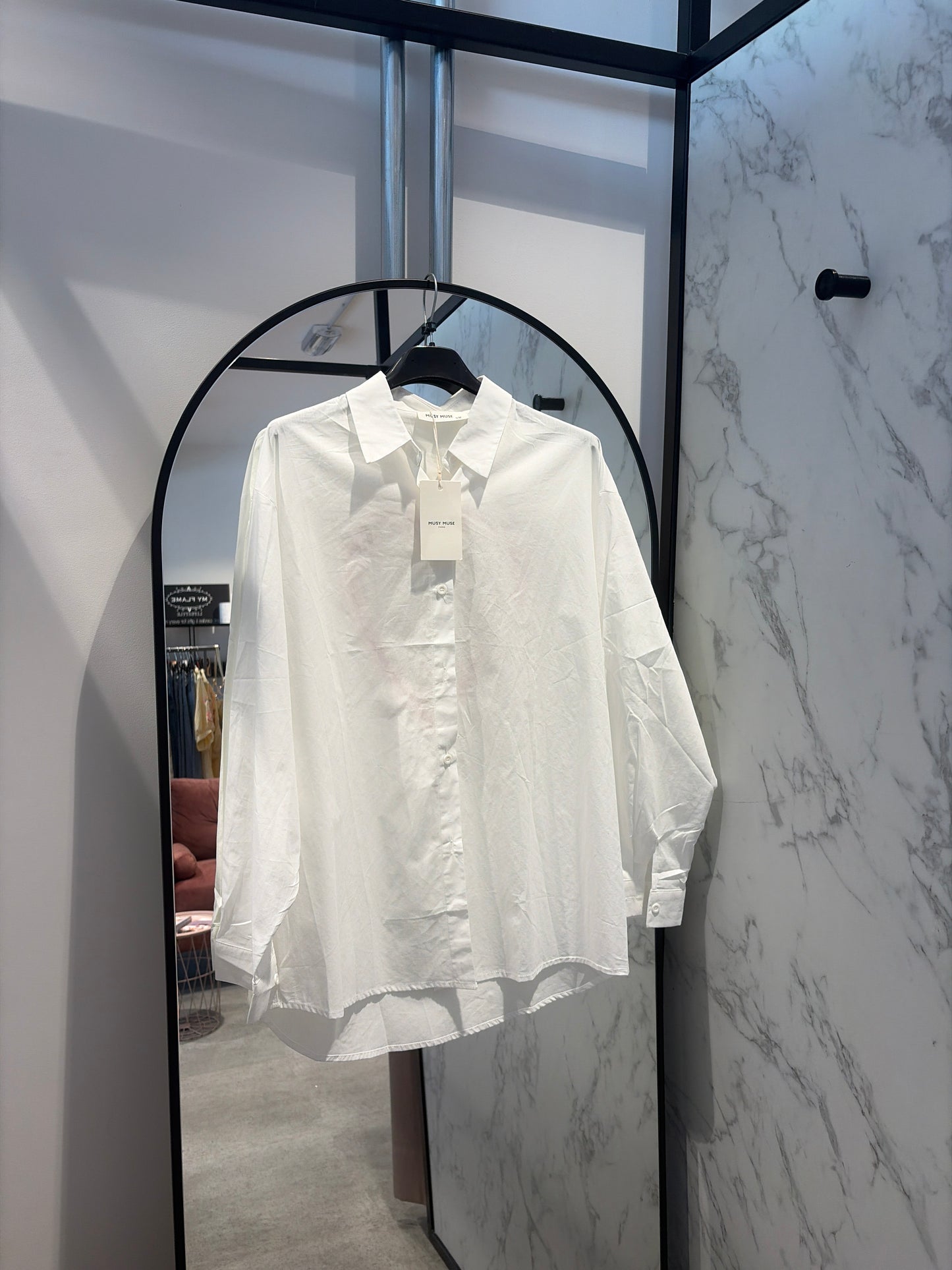 Blouse Musy Muse — Wit Klassiek