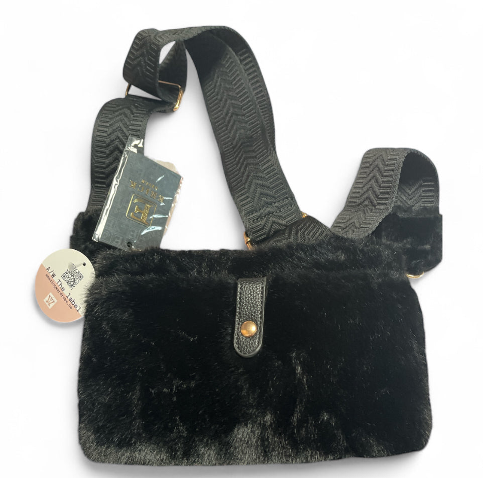fluffy crossbody tasje