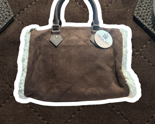 handtas met teddy afwerking