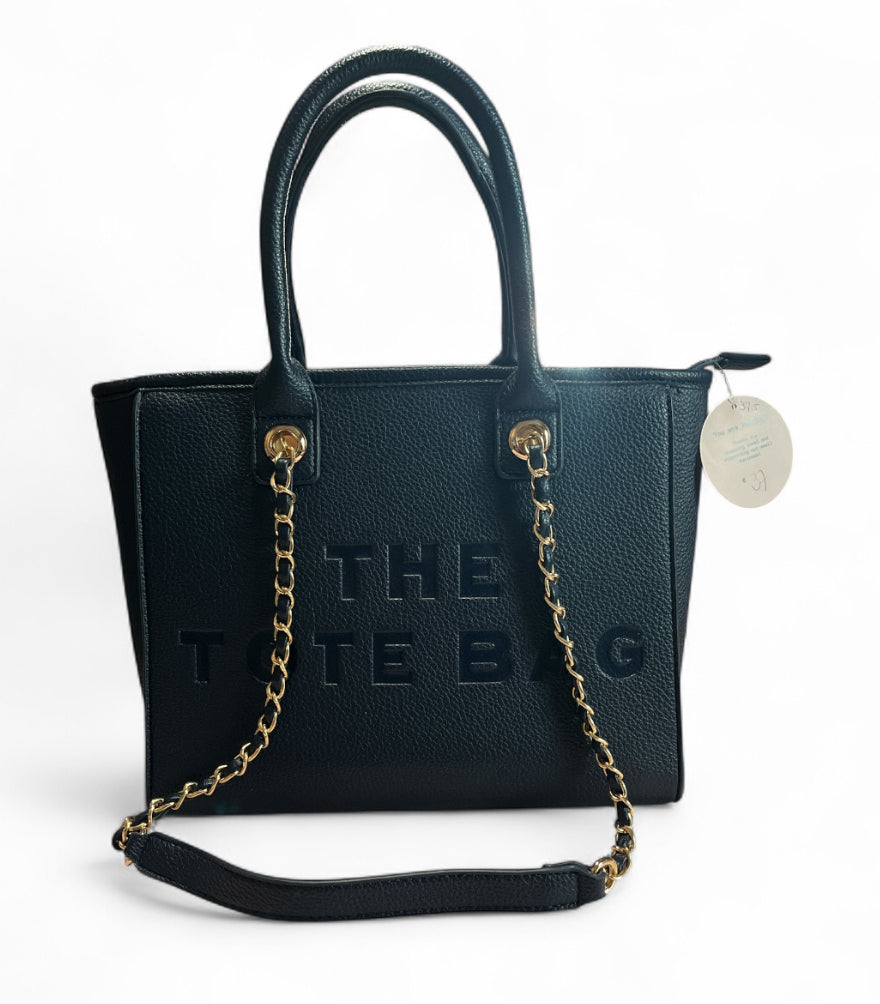the tote bag met kettingriem