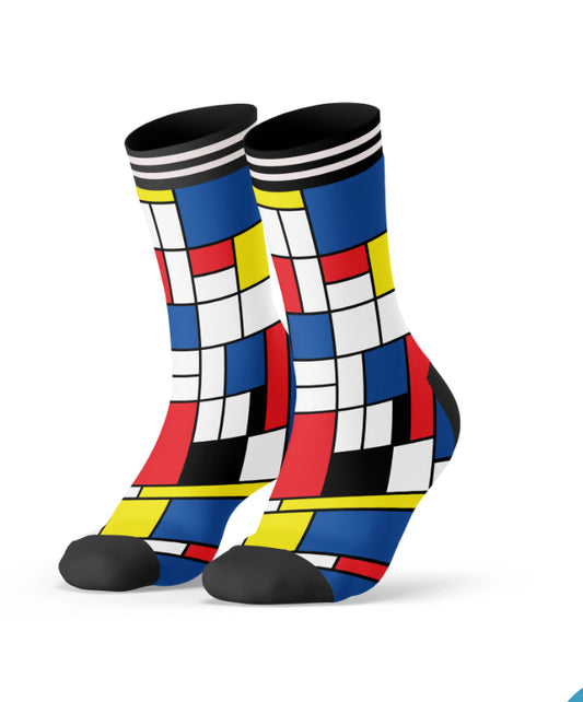 3-pack Sock My Mondriaan Red, Blue & Yellow