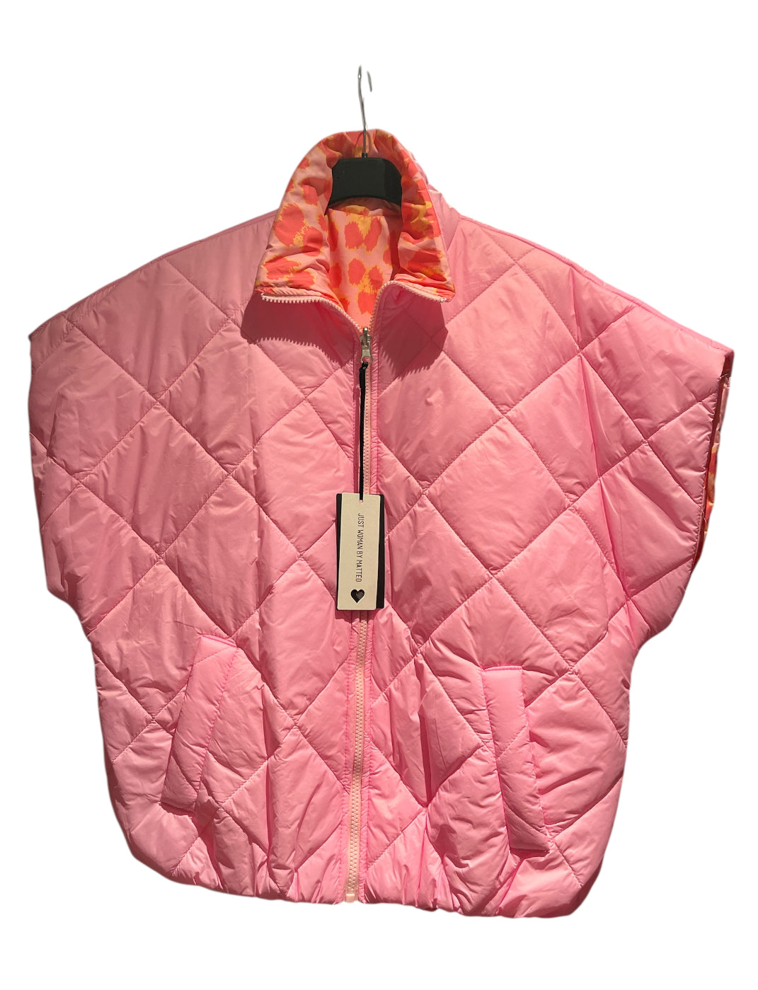 Bodywarmer met fluo rits by Matteo omkeerbaar