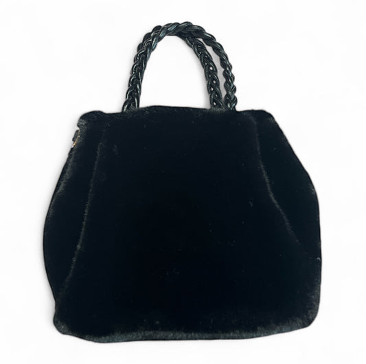 fluffy zwart handtasje