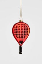 Padelracket red ornament