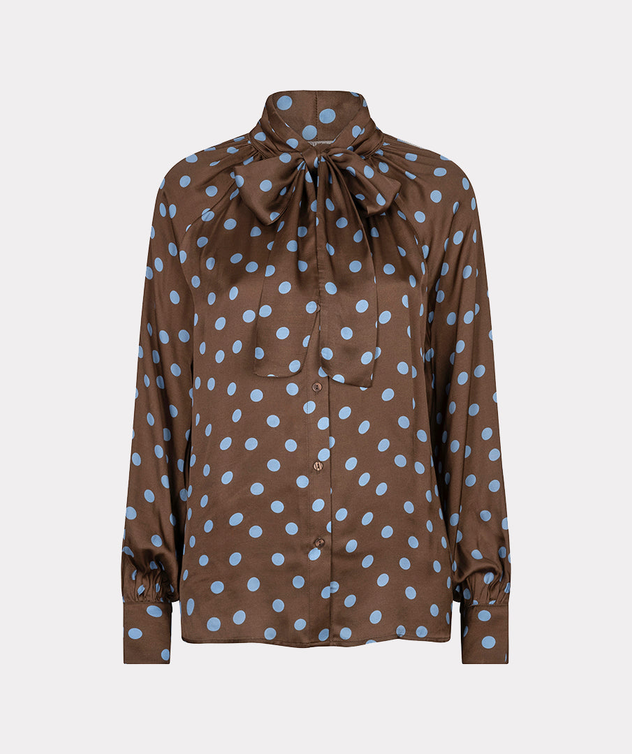 Esqualo blouse scarf polka dot