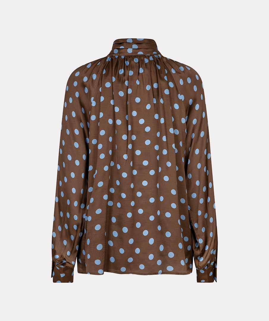 Esqualo blouse scarf polka dot