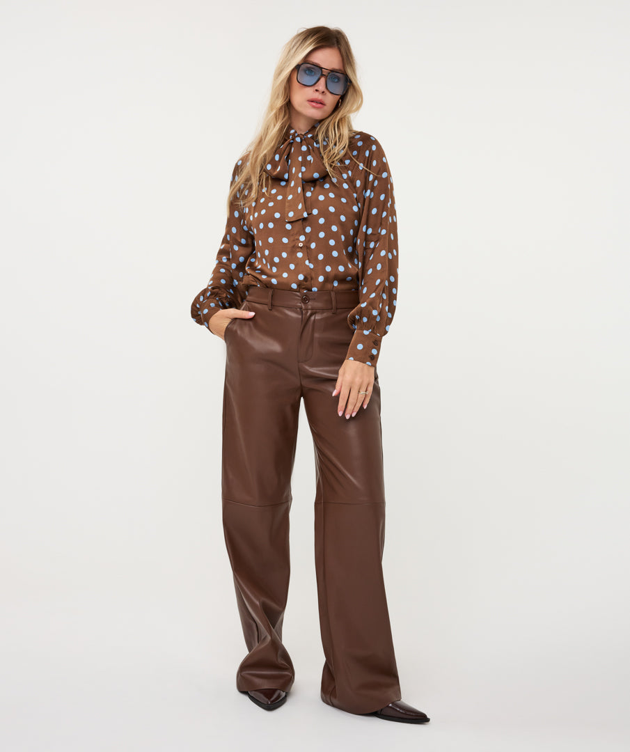Esqualo blouse scarf polka dot