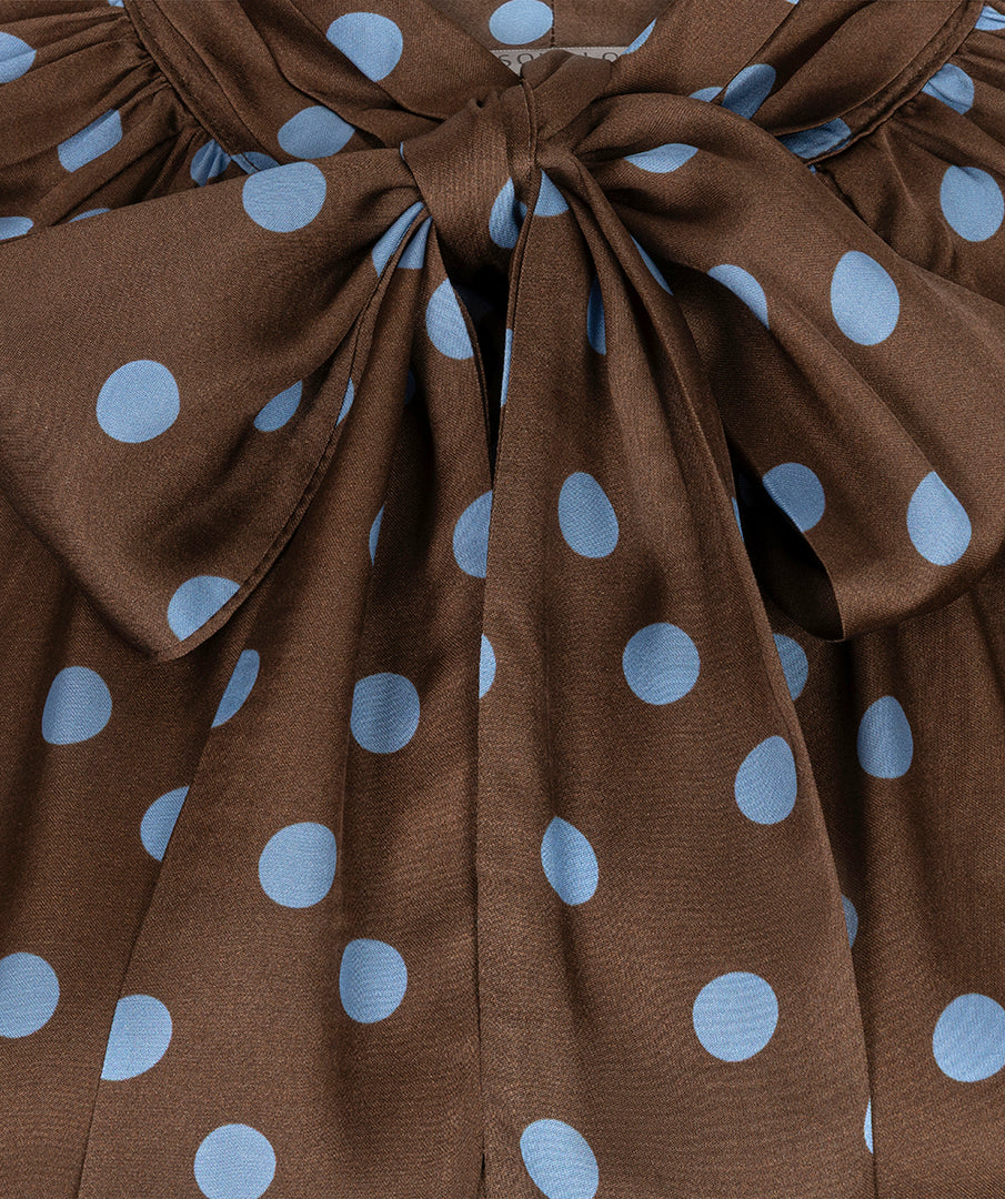 Esqualo blouse scarf polka dot