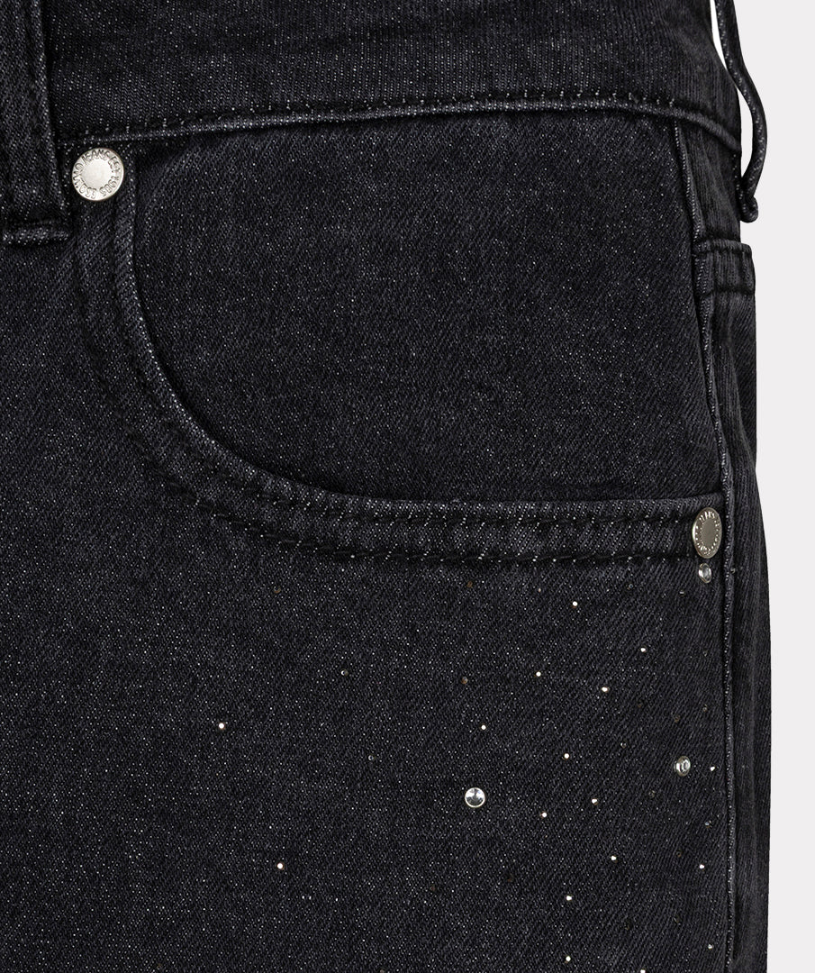 Esqualo jeans wide rhinestones
