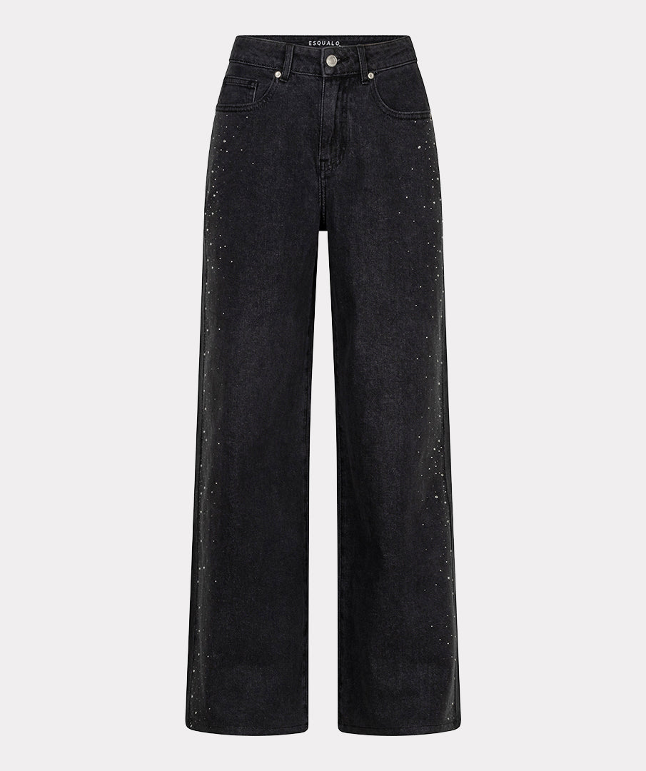 Esqualo jeans wide rhinestones