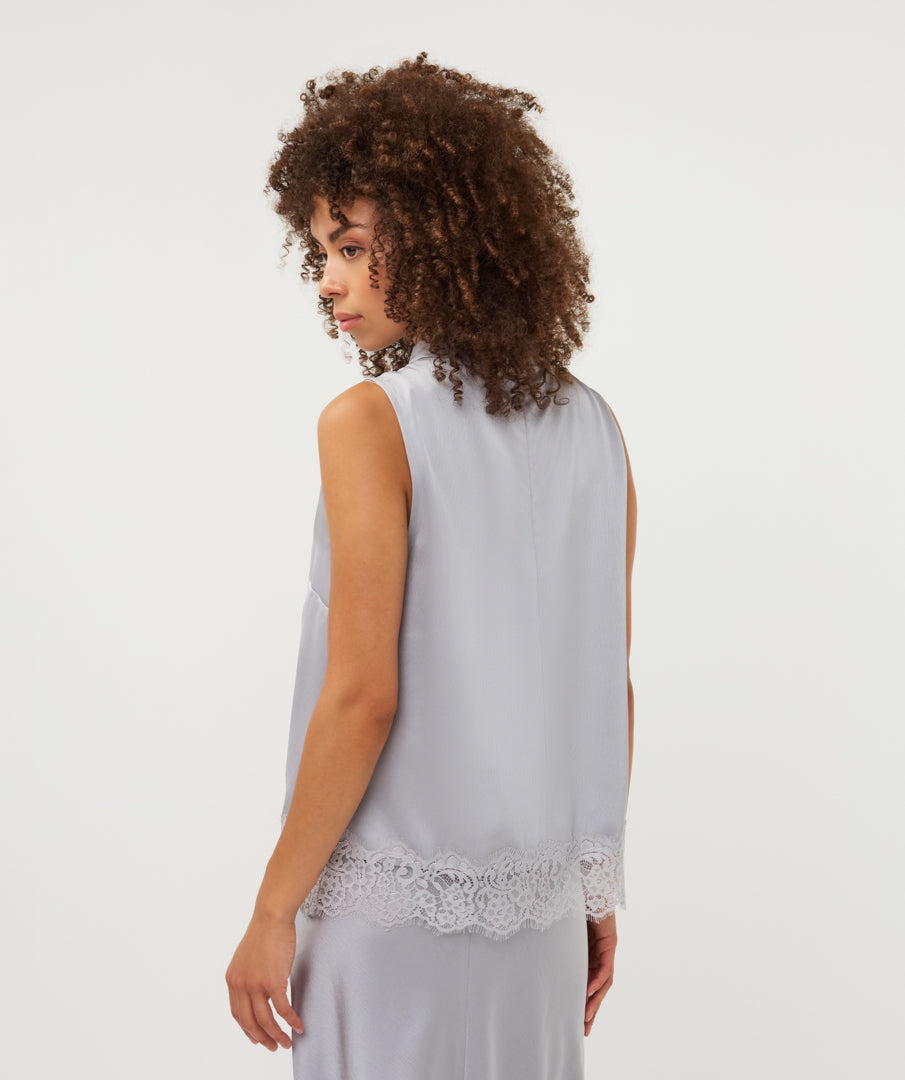 Esqualo top satin lace