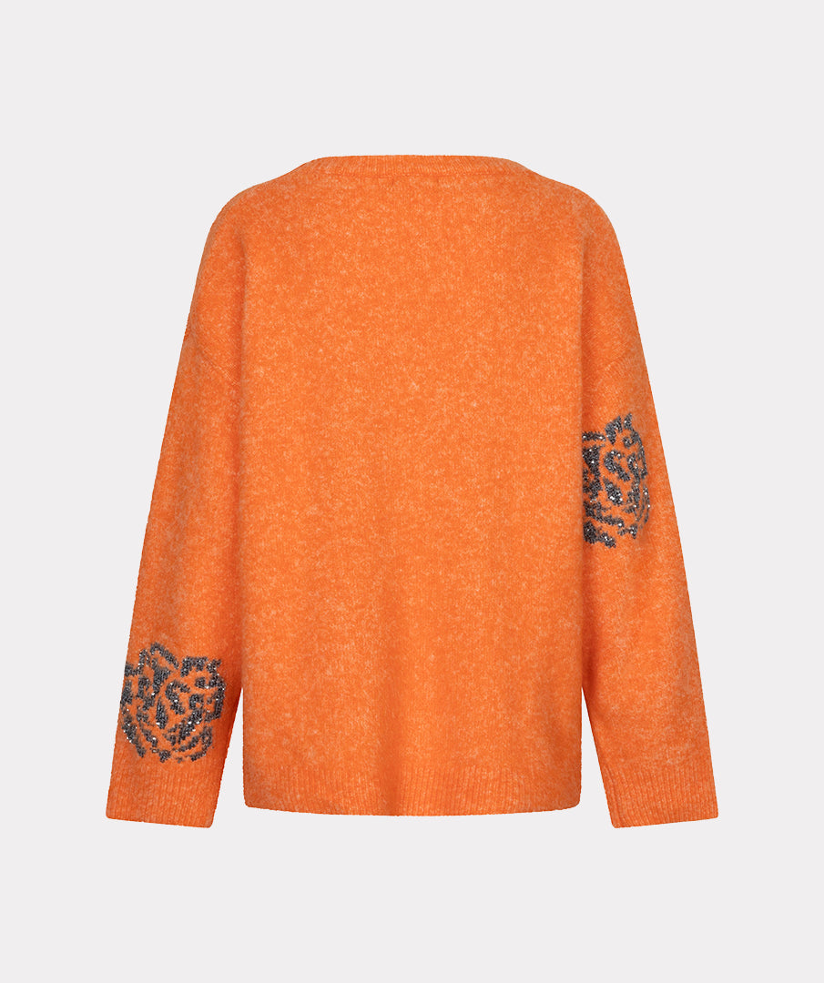 Esqualo Sweater sequin flowers