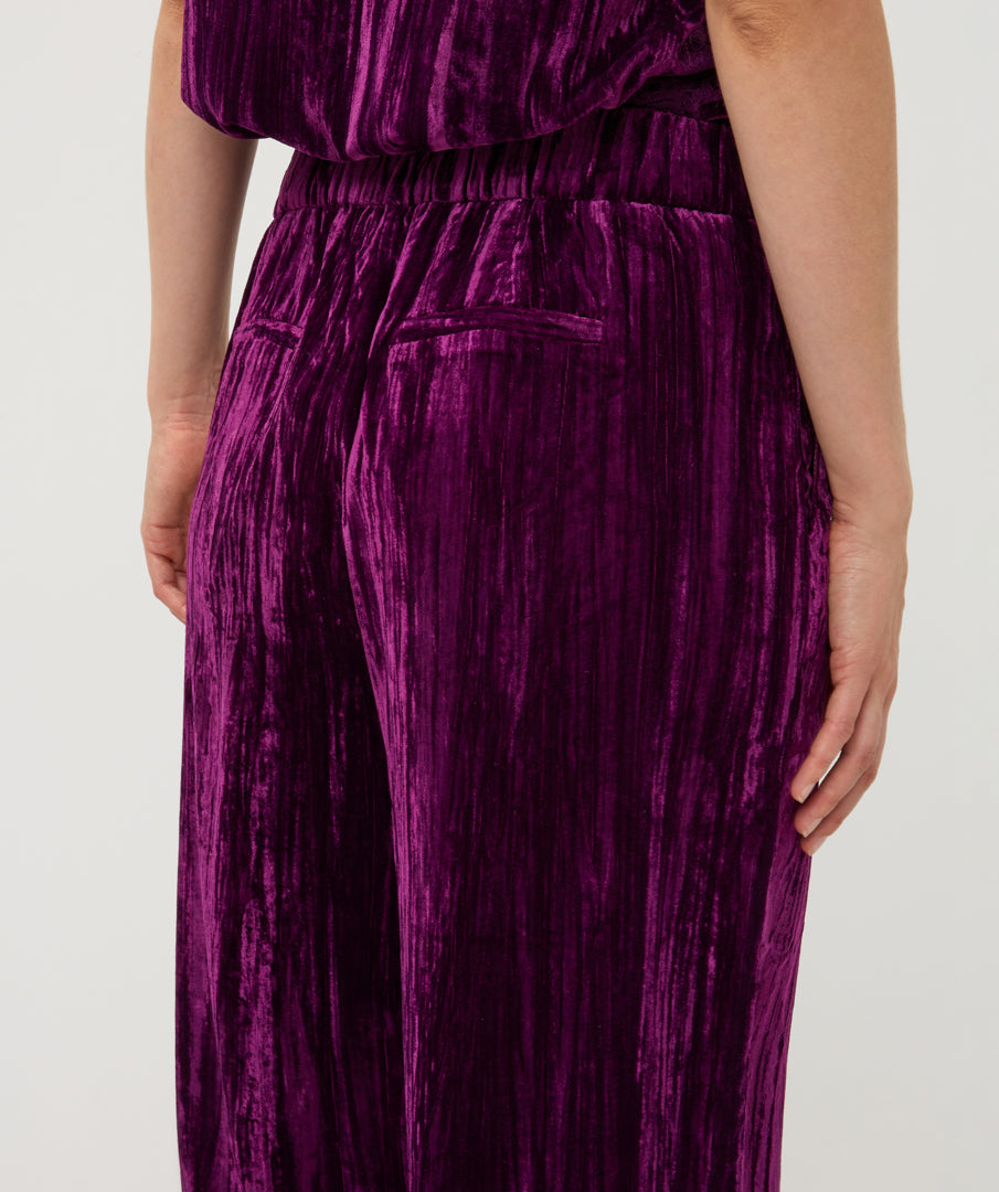 Esqualo geklede broek wide structure velours