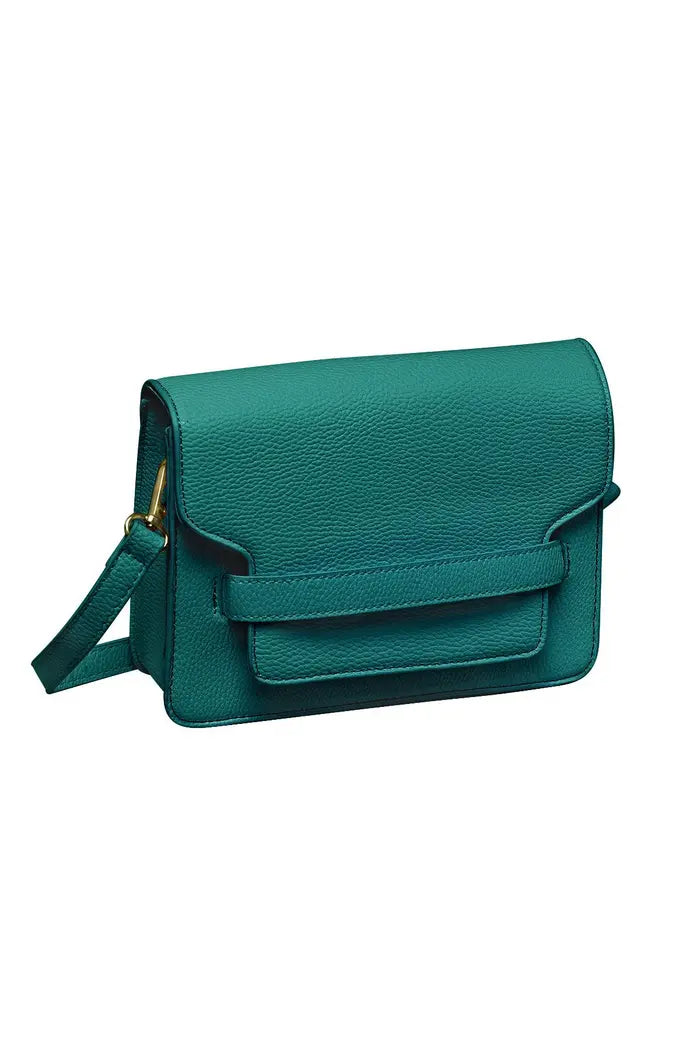 PU leather bag with front closure