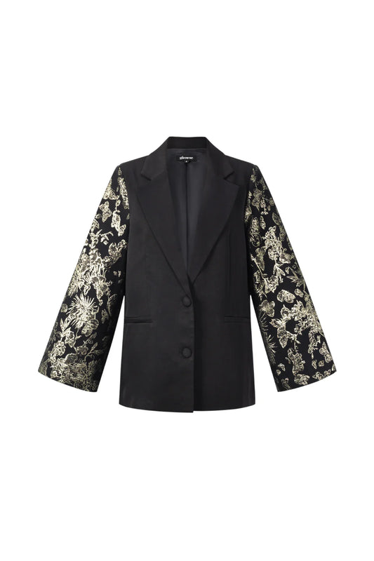Festive Blazer Jacquard Sleeves