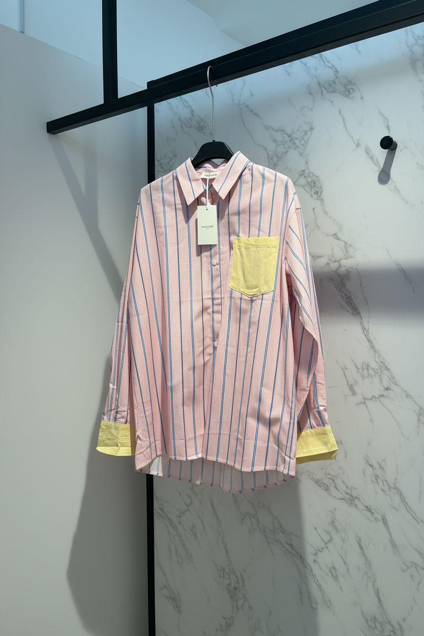 Blouse Musy Muse — Roze Multicolor Streep