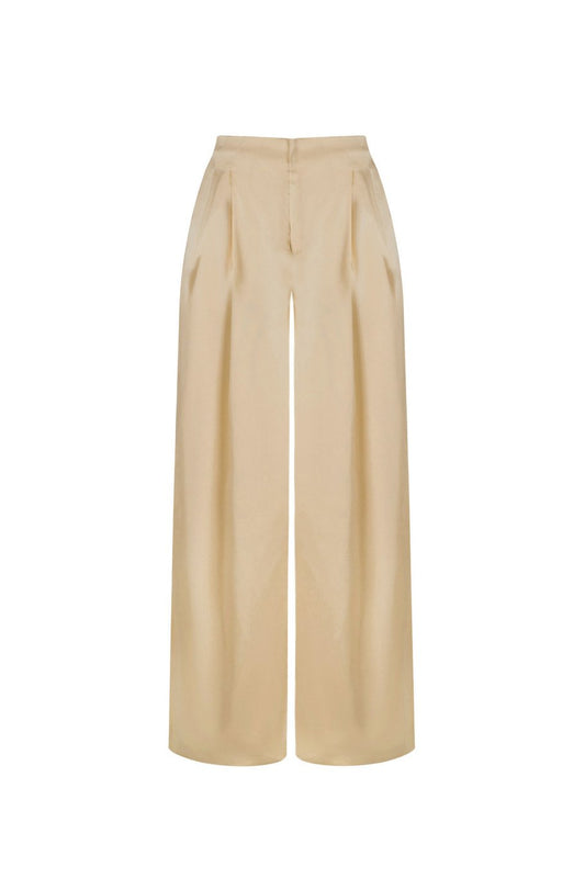Classy Straight Pants Gold
