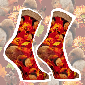 Sock my feet sokken -Sock my Floral Squirrel
