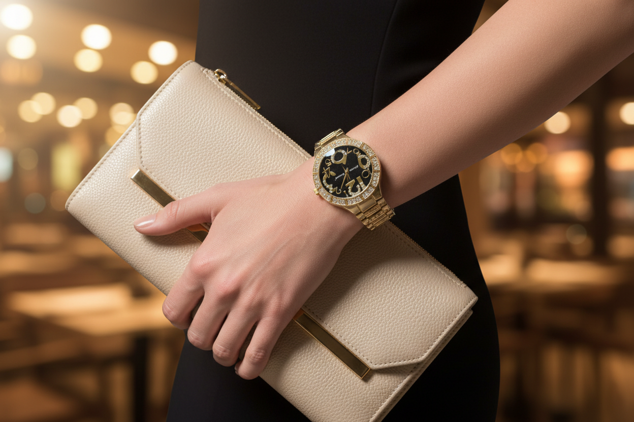 Giorgio Valentian Luxe Horloge met Kristallen