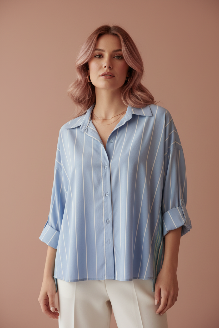 Model in Blouse Just Woman - editorial stijl