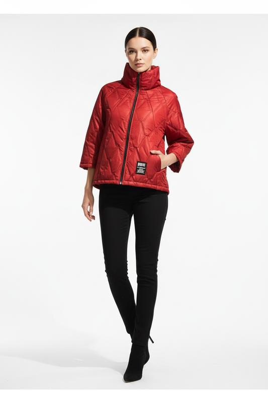 Model draagt L&A Diffusion jasje - elegante look