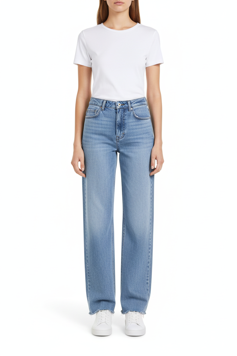 Model draagt jeans the icon fit - volledige weergave