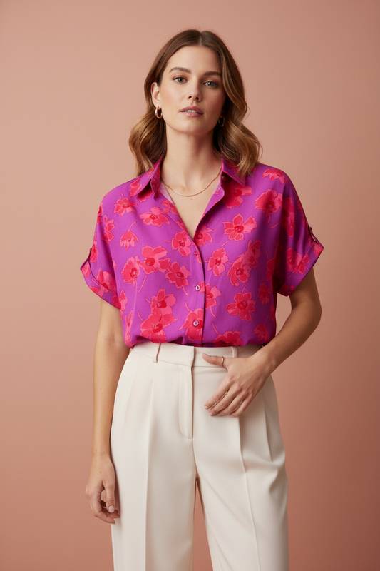 Model in Blouse Suzzy & Milly - editorial stijl