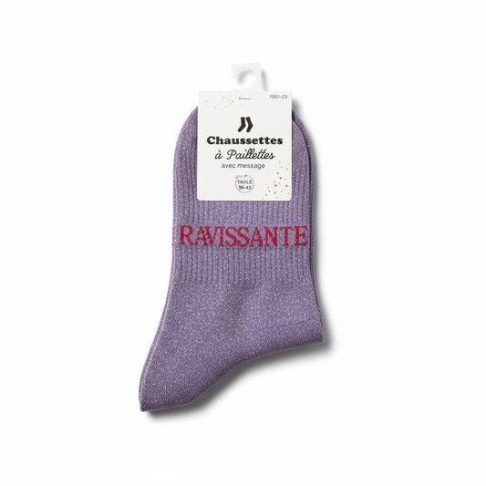 Chaussettes a paillettes RAVISSANTE