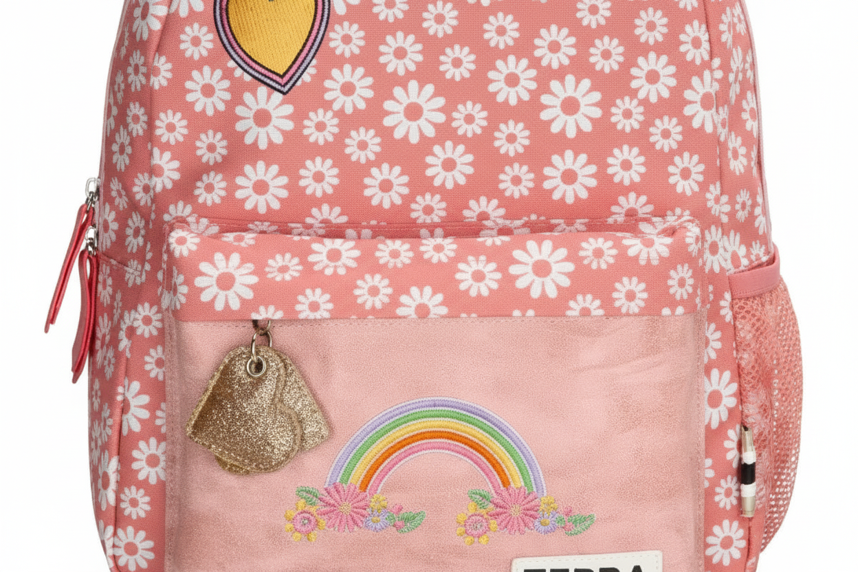 Close-up Zebra Trends rugzak 13,3 inch met hartjes detail