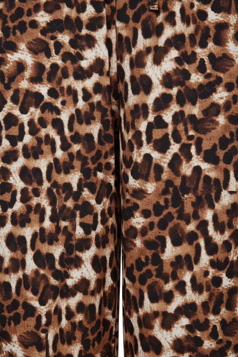 Leopard print pants - close-up detail animal print patroon