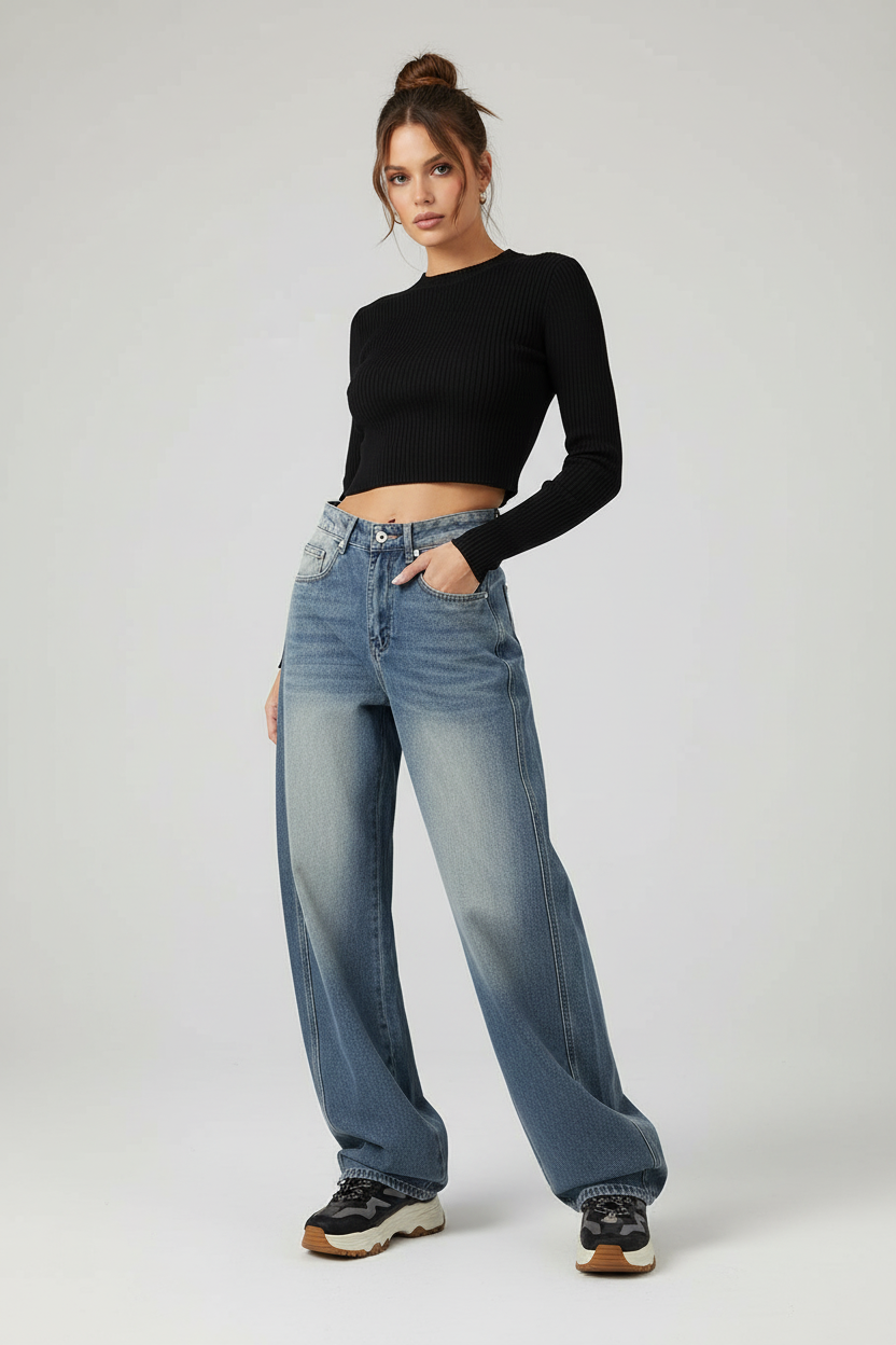 Model draagt Gimme balloon pants - trendy balloon silhouet