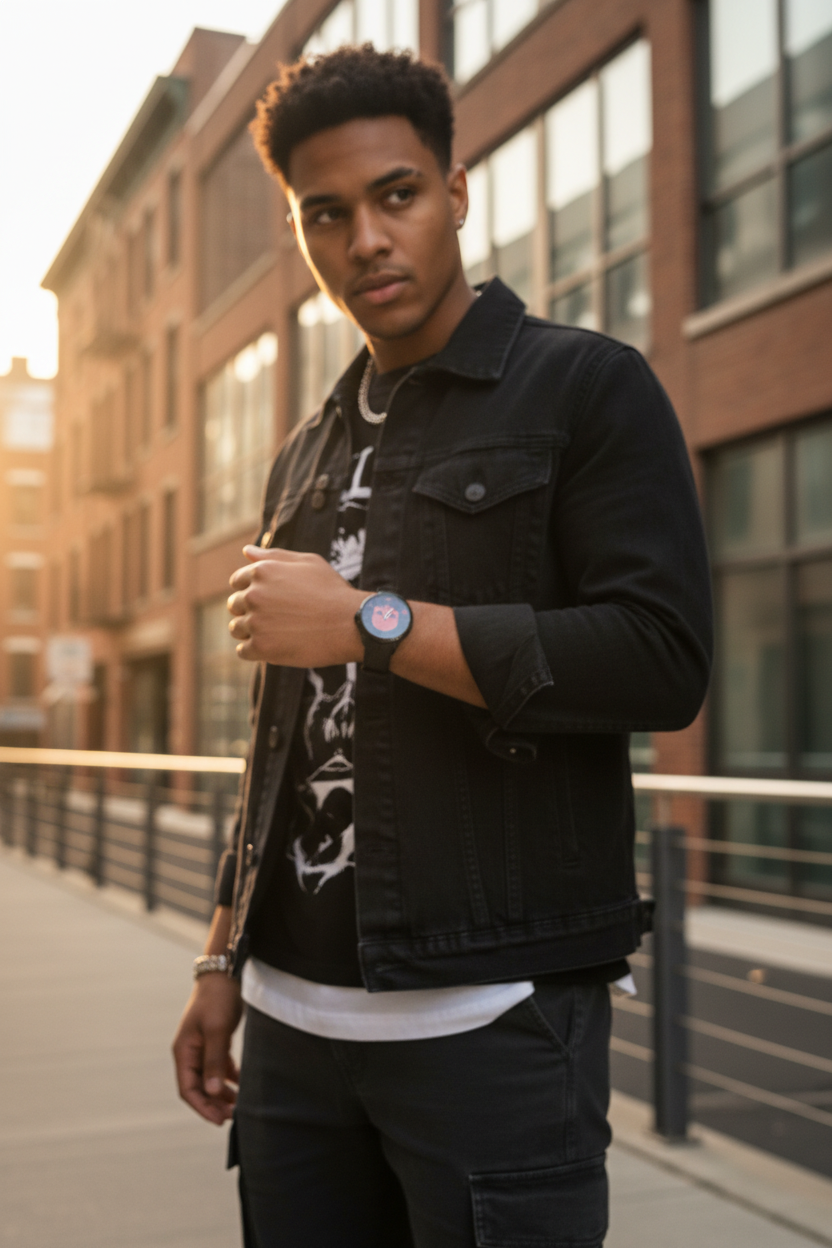 VIVE Skull Horloge - Zwart met Rode Skull