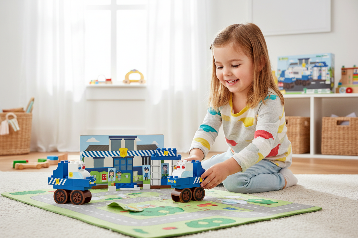 BioBuddy Police Station compleet gebouwd met kind