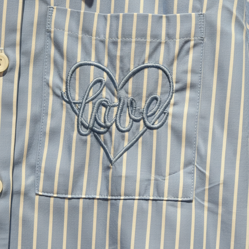 Love blouse - close-up detail kwaliteit