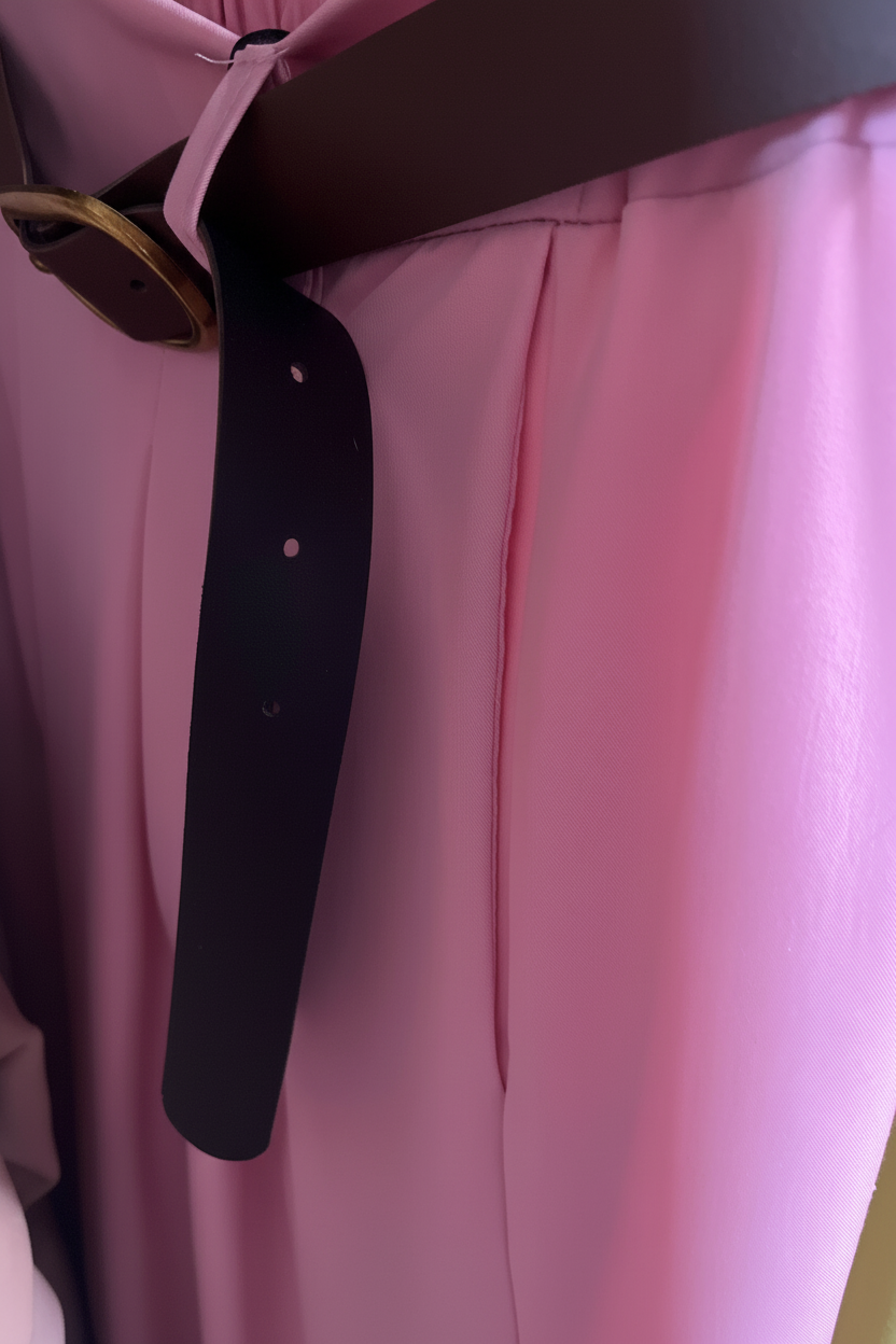 Wijde geklede broek Just Woman - detail