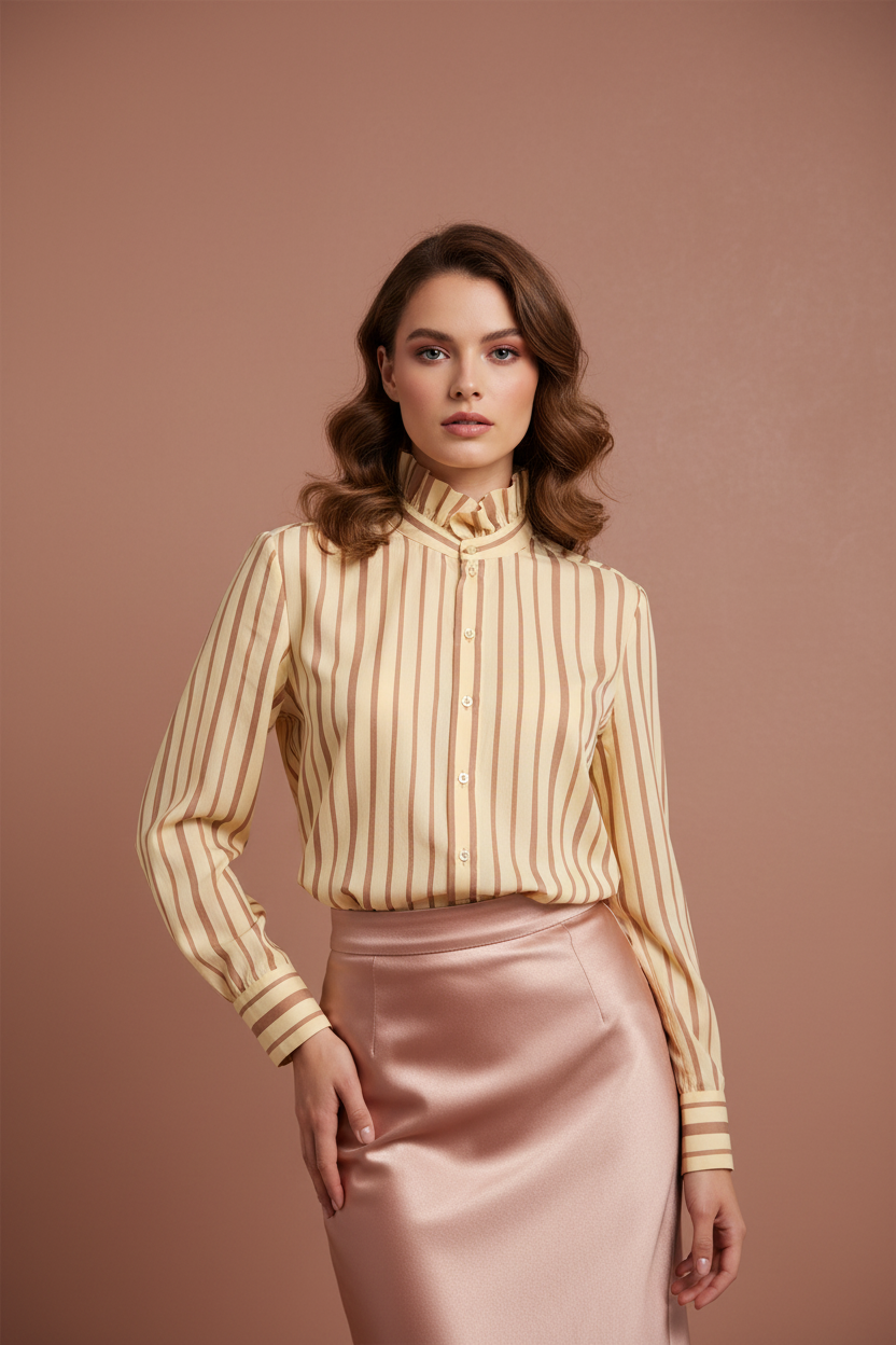 Model in Blouse Just Woman - editorial stijl