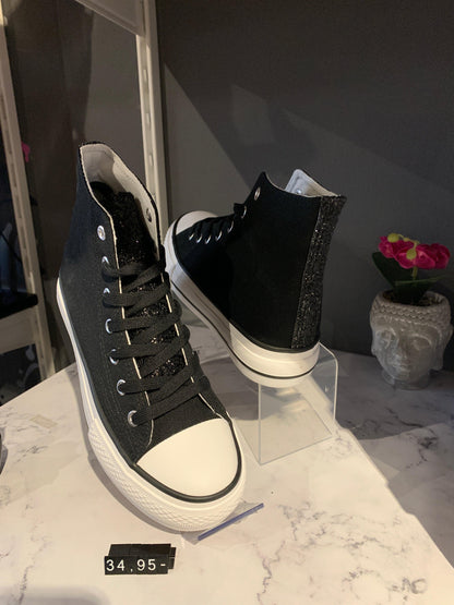 Chicmuse sneaker zwart glitter - Amazing wardrobe