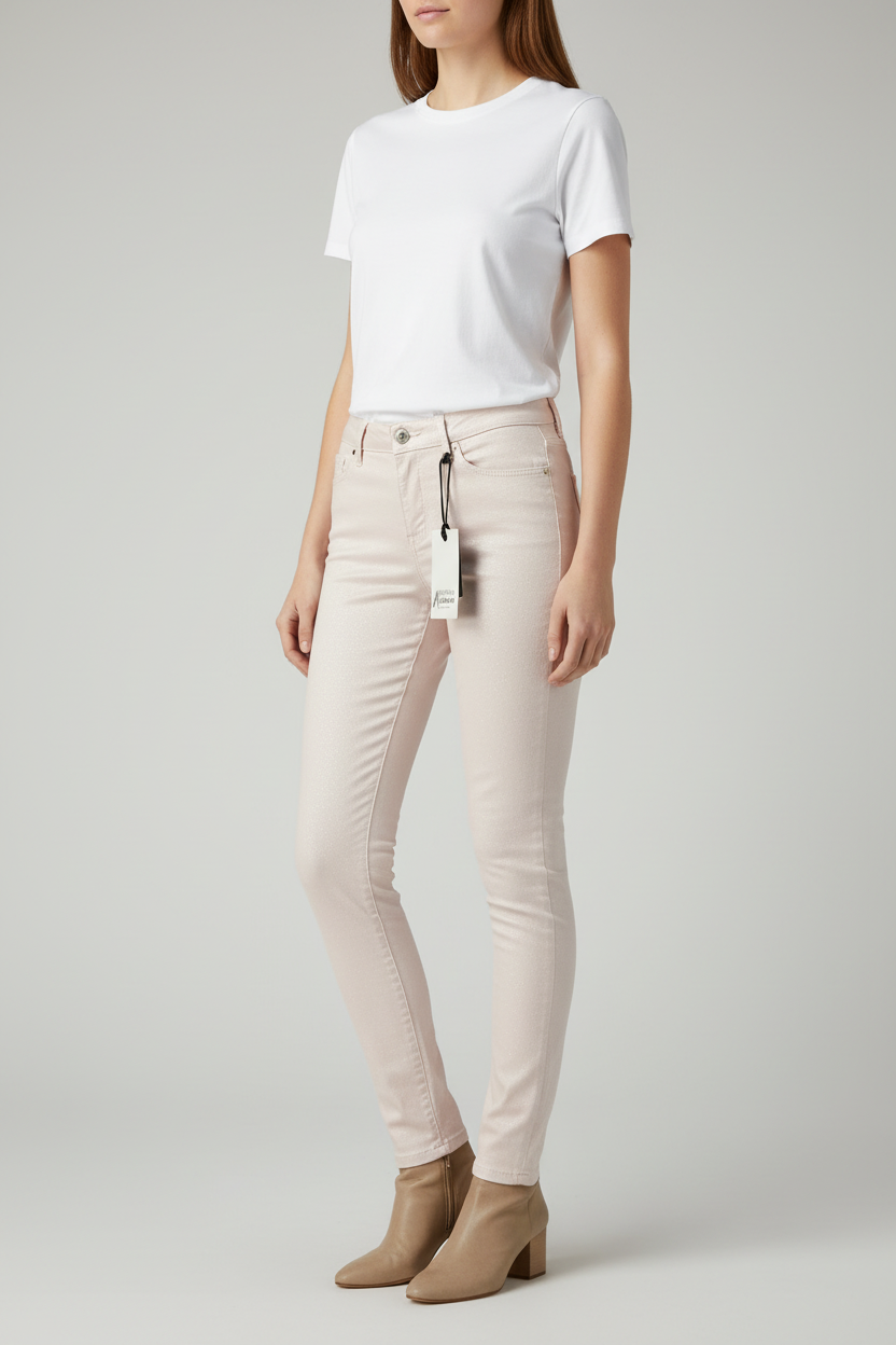 Model draagt Guess Marciano skinny broek - andere hoek
