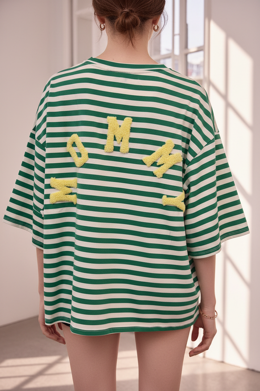 Shirt J&L Oversized Mommy - rugprint korte mouwen
