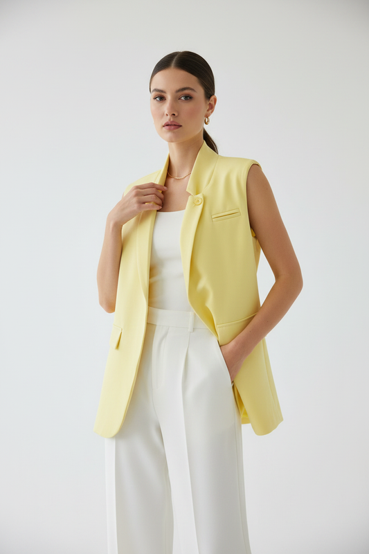 mouwloze blazer Isaac & Son