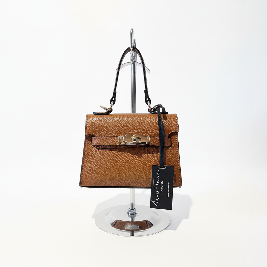 zwart lederen minibag Miss-terre - professionele productfoto