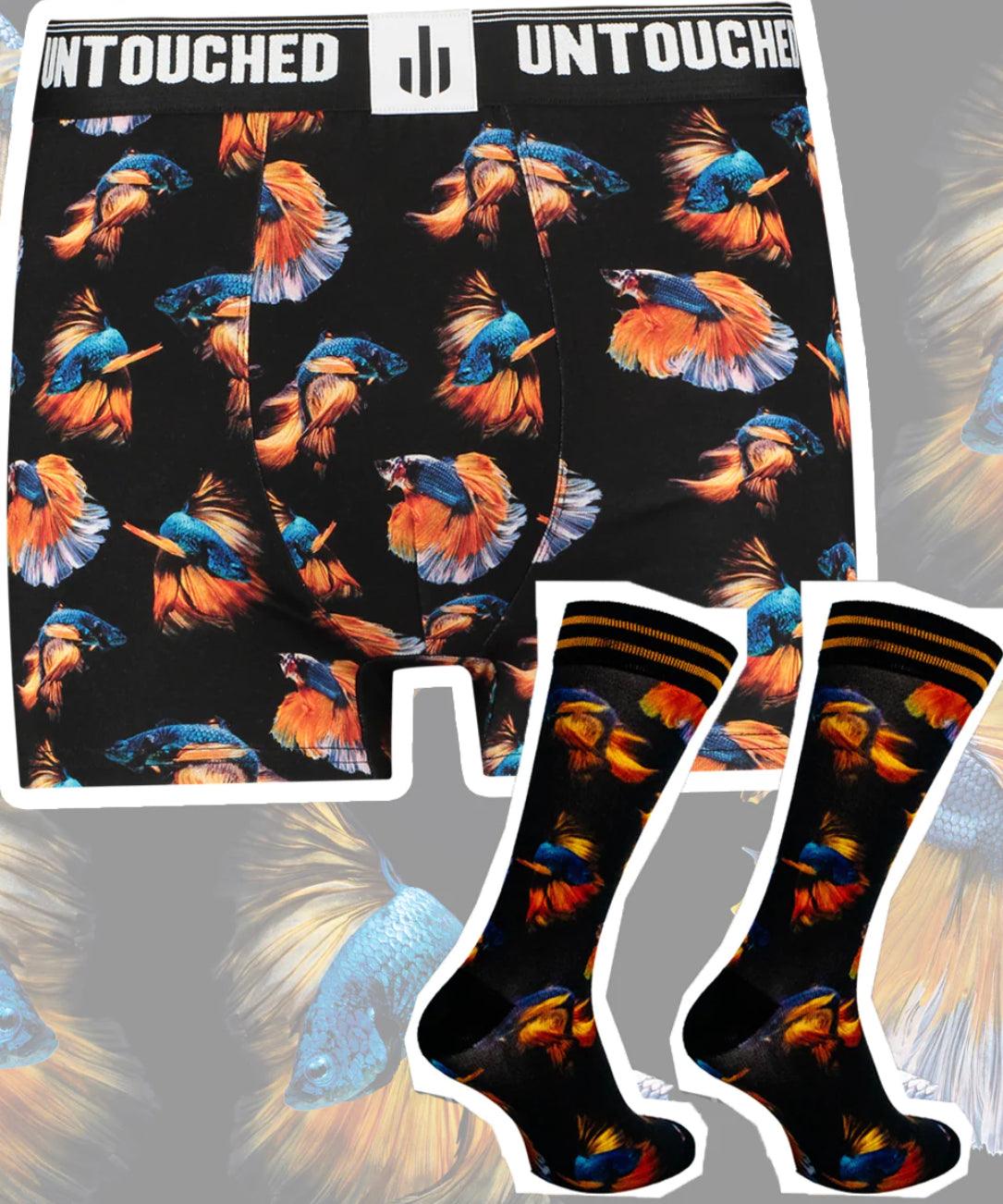 Giftbox - Sock my feet - Exotic Fish Boxer + Sokken Giftbox - Amazing wardrobe