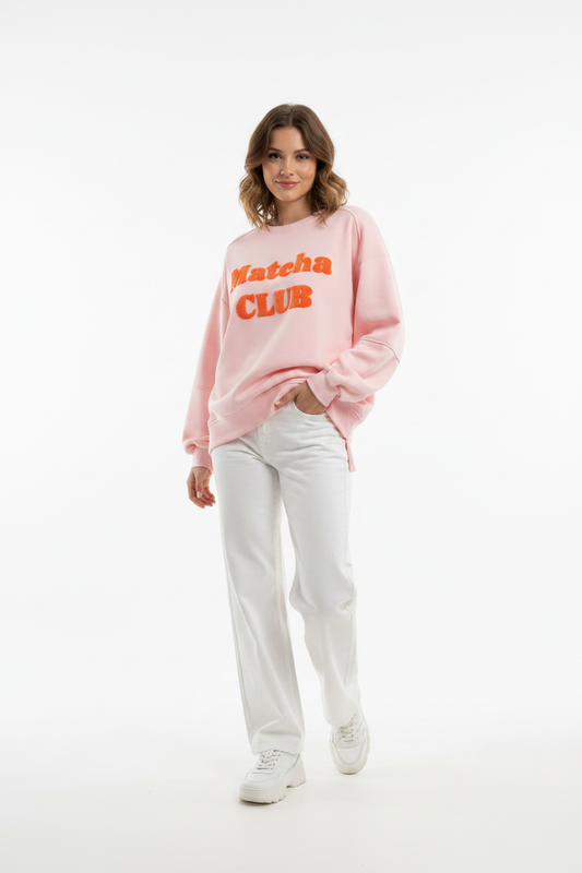 Matcha Club Sweatshirt Roze