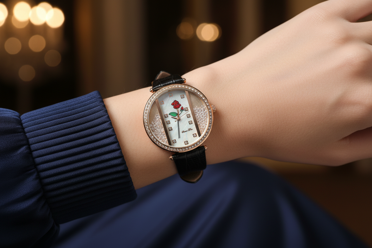 Professionele productfoto horloge op pols