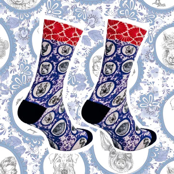 Sock my feet sokken -Sock my Blue Tile