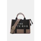 Tom & Eva medium Tote Bag Pebbled Leather Effect Black/Grey