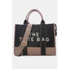 Tom & Eva Grainy Leather Effect Tote Bag Black/Grey