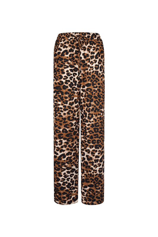 Wild Leopard trousers with stripes - brown