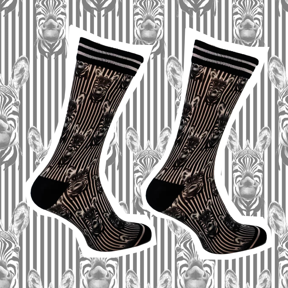 Sock my feet sokken - Sock my Black White Zebras