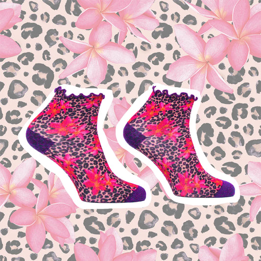 Sokken Sock my feet - Sock my leopard flower - Amazing wardrobe